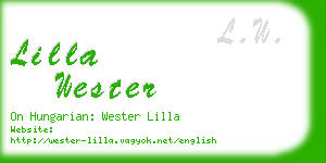 lilla wester business card